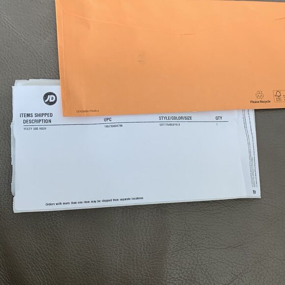 Adidas Yeezy 500 High 'Mist Stone' Sneakers Leather High Top GV7775 Mens Size 10 - Picture 9 of 11